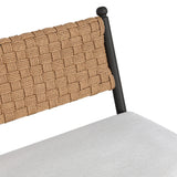 Breton Outdoor Bench, Alessi Linen by Amber Lewis x Four Hands-Furniture - Benches-High Fashion Home