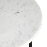 Brewpub End Table, White Marble-Furniture - Accent Tables-High Fashion Home