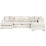 Brickell Sectional, Cream-Furniture - Sofas-High Fashion Home