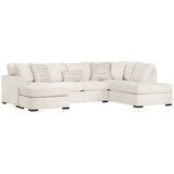 Brickell Sectional, Cream-Furniture - Sofas-High Fashion Home