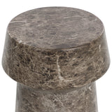 Brie End Table, Dark Emperador-Furniture - Accent Tables-High Fashion Home