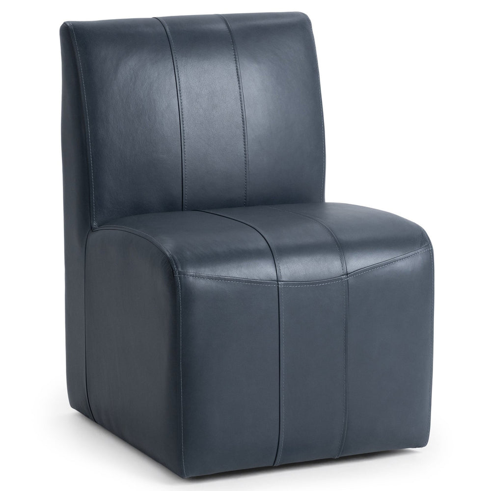 Brighton Leather Dining Chair, Mystic Blue, Set of 2-Furniture - Dining-High Fashion Home