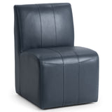 Brighton Leather Dining Chair, Mystic Blue, Set of 2-Furniture - Dining-High Fashion Home