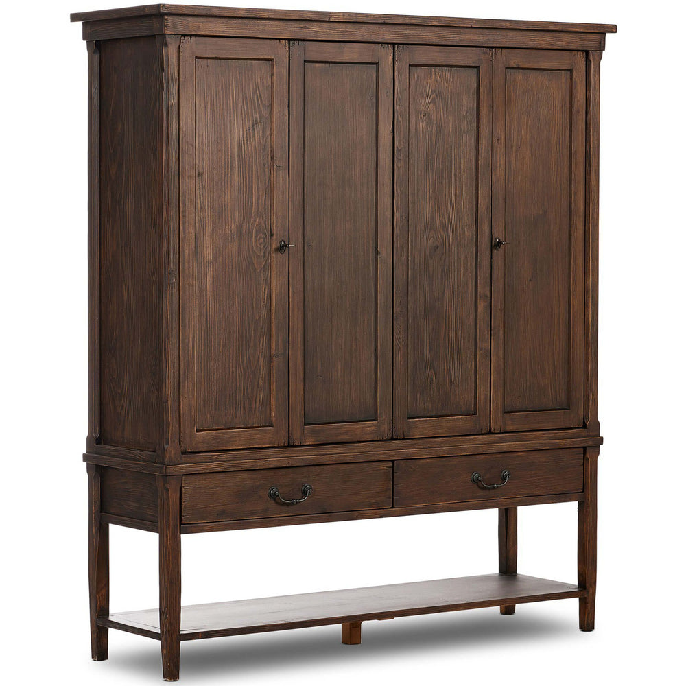 Brimley Wide Cabinet, Aged Pine