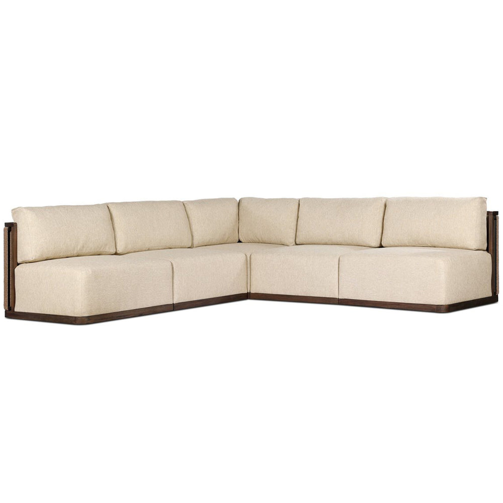 Brio Outdoor 5 Piece Sectional, Ellor Beige by Four Hands