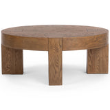 Bristol Round Coffee Table, Café Brown-Furniture - Accent Tables-High Fashion Home