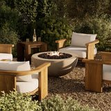 Bronson Outdoor Fire Table, Natural