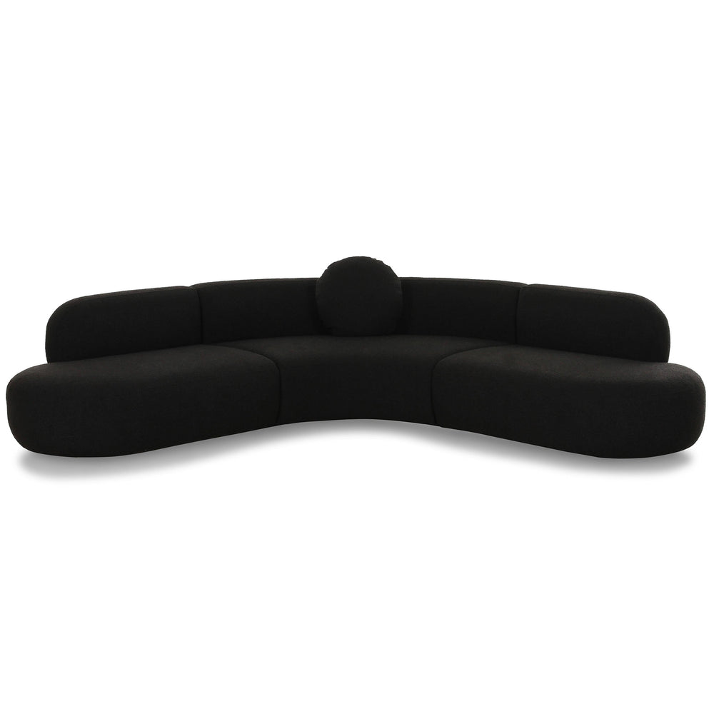 Broohah Sectional, Black-Furniture - Sofas-High Fashion Home