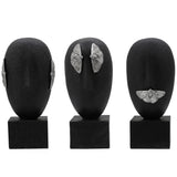 Bruges See, Hear, and Speak No Evil Statuary, Black, Set of 3-Accessories-High Fashion Home