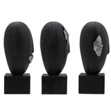 Bruges See, Hear, and Speak No Evil Statuary, Black, Set of 3-Accessories-High Fashion Home