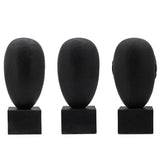 Bruges See, Hear, and Speak No Evil Statuary, Black, Set of 3-Accessories-High Fashion Home