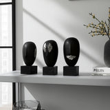 Bruges See, Hear, and Speak No Evil Statuary, Black, Set of 3-Accessories-High Fashion Home