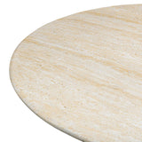 Brut Dining Table, Travertine Finish
