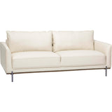 Bryan Leather Sofa, Florida Coconut Milk-Furniture - Sofas-High Fashion Home