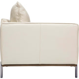 Bryan Leather Sofa, Florida Coconut Milk-Furniture - Sofas-High Fashion Home