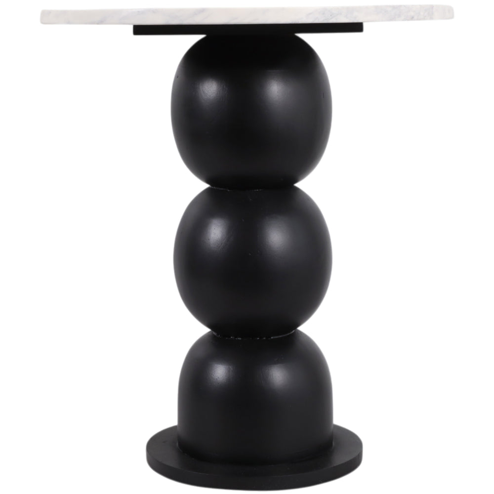 Bubble Base Accent Table, White