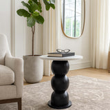 Bubble Base Accent Table, White