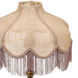 Buchanan Fringed Scalloped Table Lamp, Pink