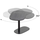 Buddy Adjustable Rotating Side Table, Gray-Furniture - Accent Tables-High Fashion Home