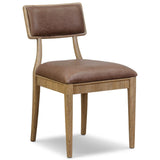 Burkhart Leather Dining Chair, Palermo Cigar, Set of 2 by Amber Lewis x Four Hands-Furniture - Dining-High Fashion Home