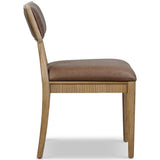 Burkhart Leather Dining Chair, Palermo Cigar, Set of 2 by Amber Lewis x Four Hands-Furniture - Dining-High Fashion Home