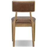 Burkhart Leather Dining Chair, Palermo Cigar, Set of 2 by Amber Lewis x Four Hands-Furniture - Dining-High Fashion Home