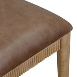 Burkhart Leather Dining Chair, Palermo Cigar, Set of 2 by Amber Lewis x Four Hands-Furniture - Dining-High Fashion Home