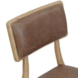 Burkhart Leather Dining Chair, Palermo Cigar, Set of 2 by Amber Lewis x Four Hands-Furniture - Dining-High Fashion Home