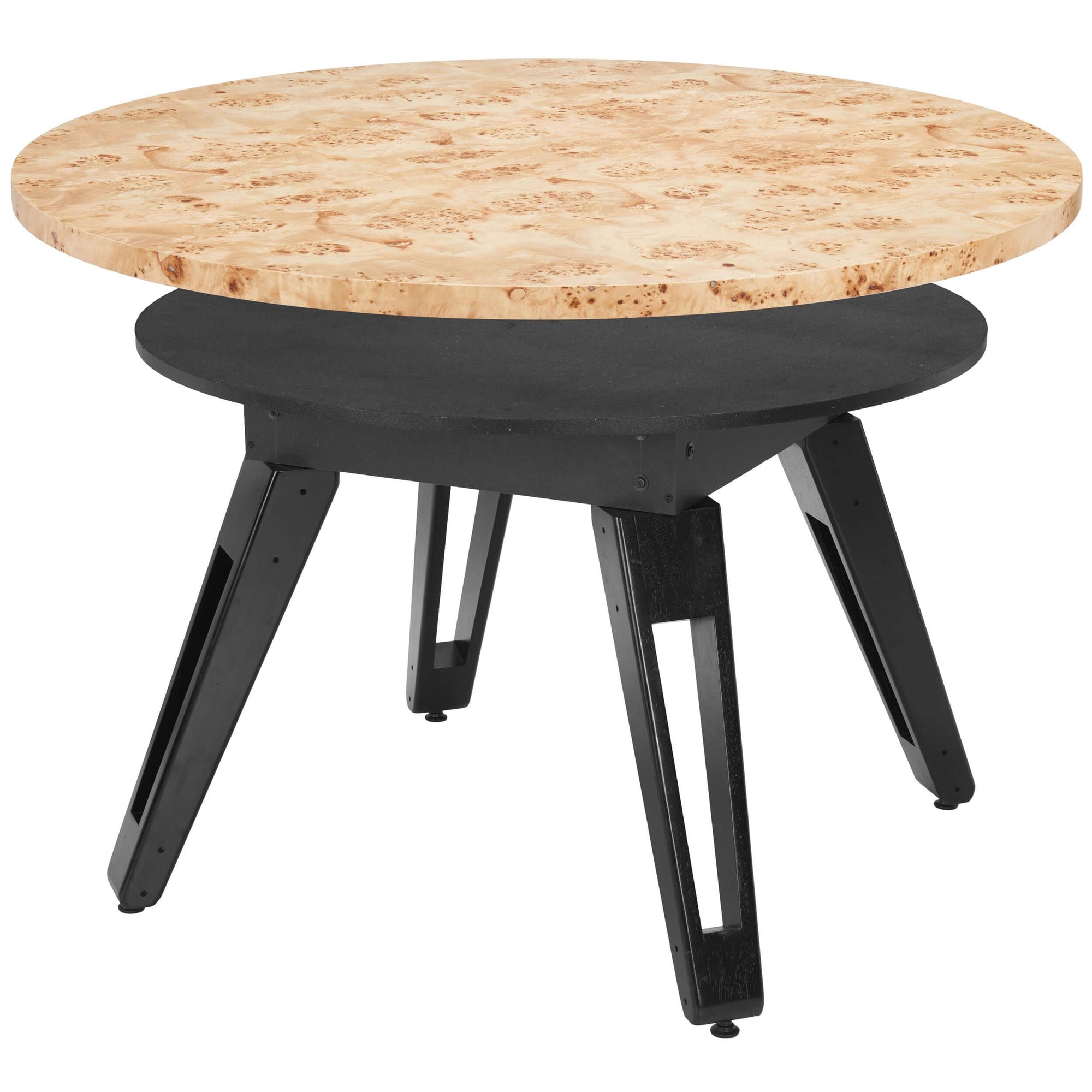 Tuble 2 In Burl 2 in 1 Table, Natural – High Fashion Home
