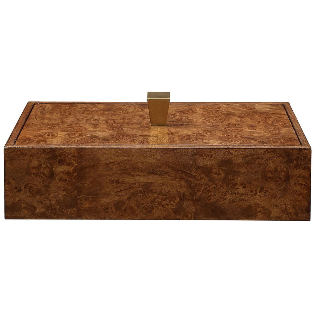 Burl Haven Box, Brown-Accessories-High Fashion Home