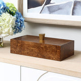 Burl Haven Box, Brown-Accessories-High Fashion Home