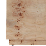 Burl Wood Block Accent Table, Tan