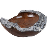 Burnt Edge Bowl, Dark Natural-Accessories-High Fashion Home