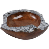Burnt Edge Bowl, Dark Natural-Accessories-High Fashion Home