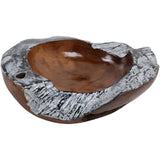 Burnt Edge Bowl, Dark Natural-Accessories-High Fashion Home