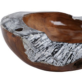 Burnt Edge Bowl, Dark Natural-Accessories-High Fashion Home