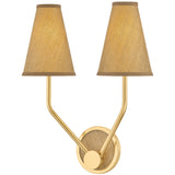 Buskirk Double Wall Sconce, Aged Brass