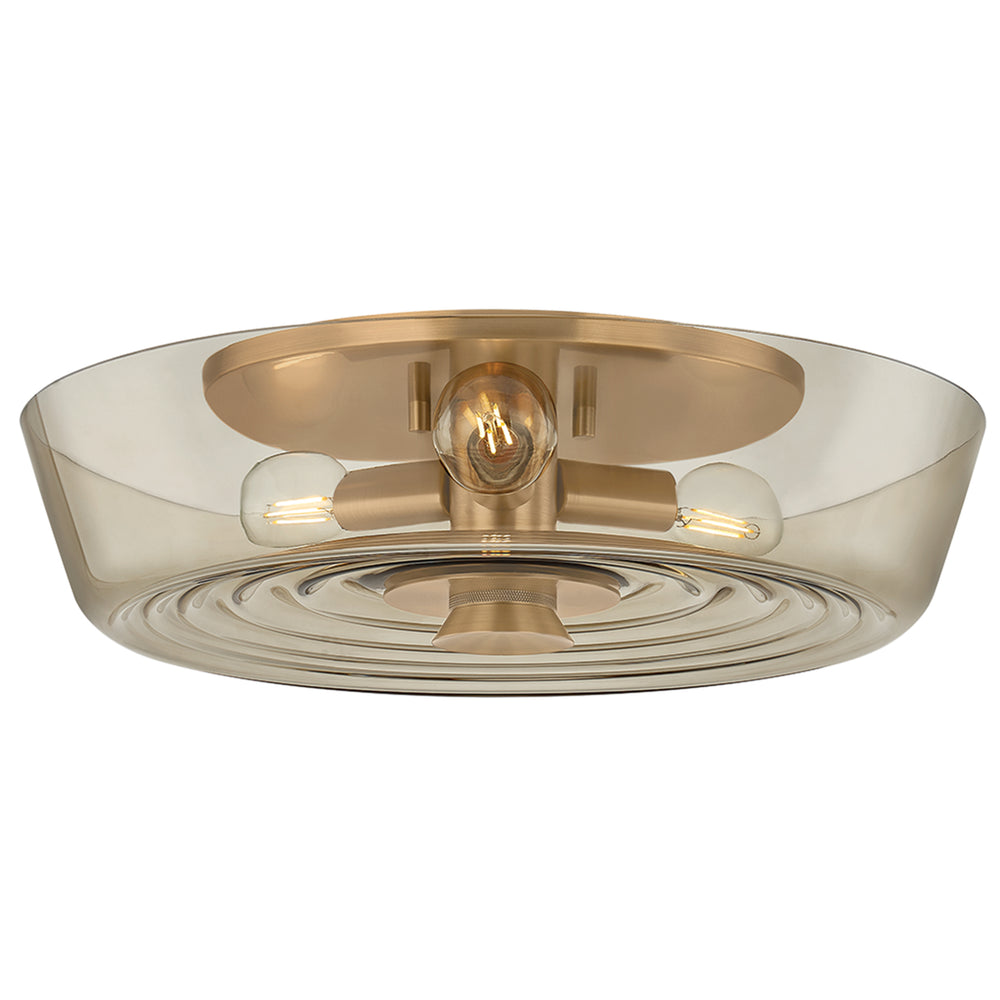 Theodore Flush Mount, Patina Brass