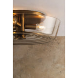 Theodore Flush Mount, Patina Brass