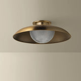 Braxton Semi Flush, Patina Brass