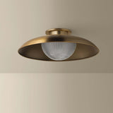 Braxton Semi Flush, Patina Brass