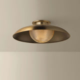 Braxton Semi Flush, Patina Brass