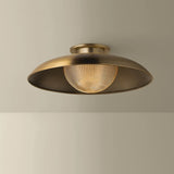 Braxton Semi Flush, Patina Brass