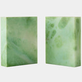 Barakoa Alabaster Bookends, Lime