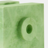 Barakoa Alabaster Bookends, Lime