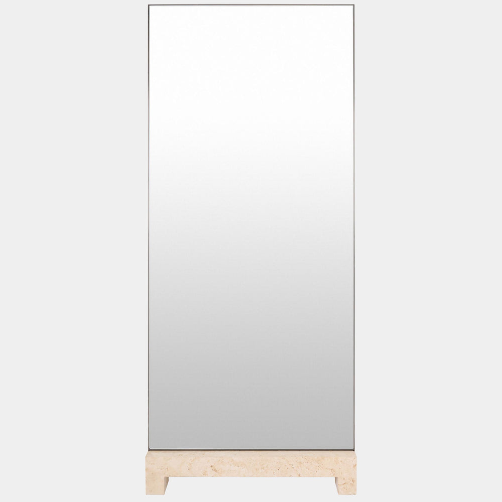 Zuri Floor Mirror, Stainless Steel