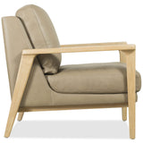 Ashland Leather Chair, Majestic Toast-Furniture - Chairs-High Fashion Home