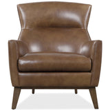 Camille Leather Chair, Hazelnut Brown-Furniture - Chairs-High Fashion Home