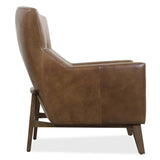 Camille Leather Chair, Hazelnut Brown-Furniture - Chairs-High Fashion Home