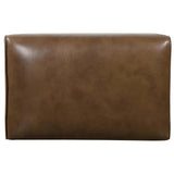 Camille Leather Ottoman, Hazelnut Brown-Furniture - Chairs-High Fashion Home